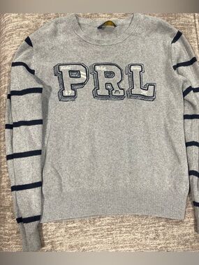 Grey Striped Crewneck Sweater - Men